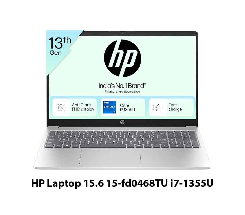 HP 15 fd0468TU 13th Intel i7-1355U 16GB 512GB SSD Win 11 15.6-inch FHD Laptop