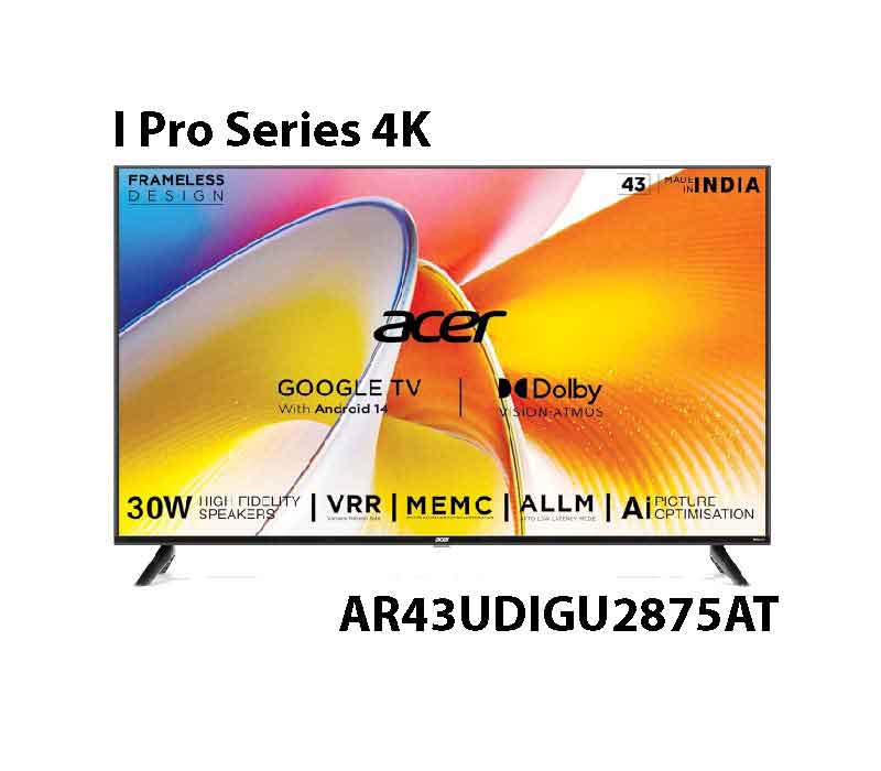 Acer 43 inch I Pro Series 4K Smart LED Google TV AR43UDIGU2875AT 2024