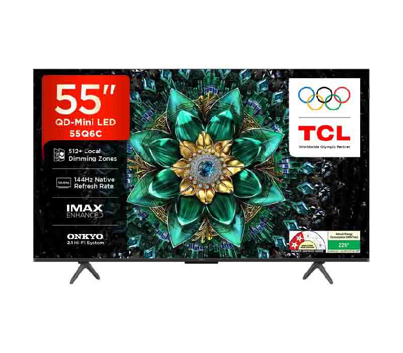 TCL Q6C 55 inch 4K UHD Smart Premium QD-Mini LED Google TV 55Q6C 2025